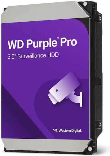 Western Digital Purple Pro Surveillance 12TB HDD Hard Drive 3.5" SATA III 7200rpm with 512MB Cache for Recorder WD122PURP