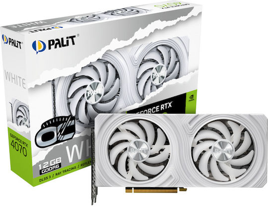 Palit GeForce RTX 4070 12GB GDDR6 White OC Graphics Card view 1