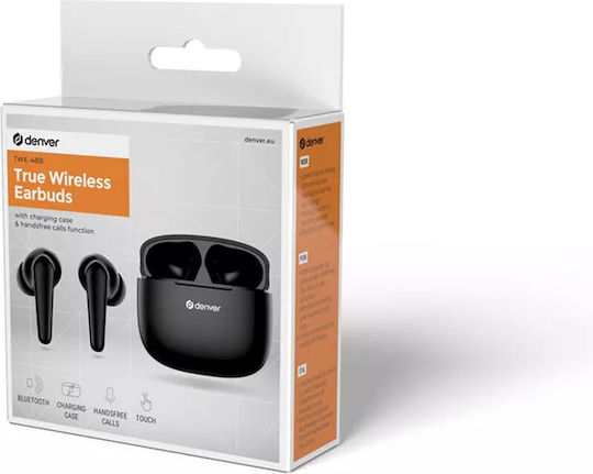 Denver TWE-48GR In-ear Bluetooth Handsfree Earphones with Charging Case Black view 7