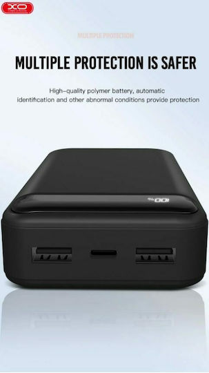 XO PR136 Power Bank 20000mAh with 2 USB-A Ports Black vista 6