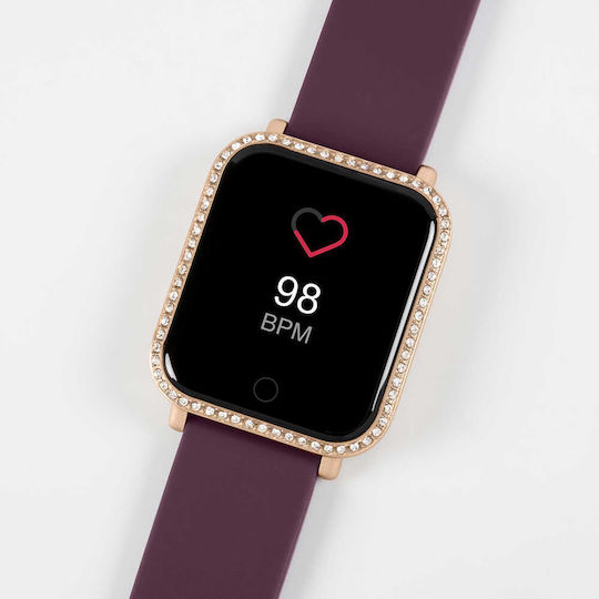 Reflex Active Series 06 Stainless Steel 38mm Smartwatch with Heart Rate Monitor (Burgundy) view 4