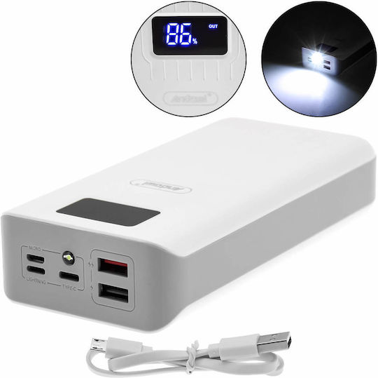 Andowl Q-cd701 Power Bank 40000mAh White view 2