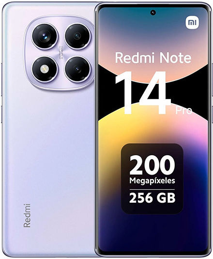 Xiaomi Redmi Note 14 Pro 4G Dual SIM (12GB/512GB) Aurora Purple vue 3