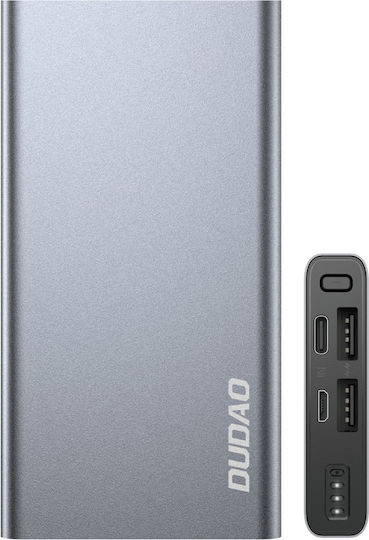 Dudao K5Pro Power Bank 10000mAh with 2 USB-A Ports Silver