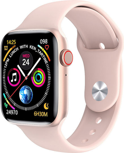 Smartwatch Pro F26 Edition Idealstore Touch Screen 1.75 Inch Hd Display Monitors Heart Rate Blood Pressure Distance Sleep Calories Burned Ip 68 Pedometer Gold view 1