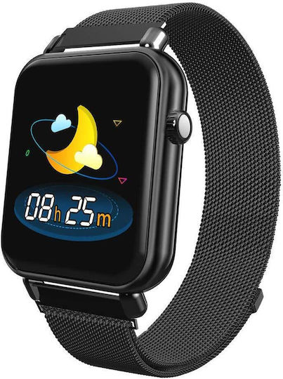 Smartwatch Sport Bracelet Diamond Y6 Pro Max Heart Rate Monitoring Blood Pressure Monitoring Pedometer Health Monitoring Sleep Fitness Monitoring Call App Notifications Magnetic Metal Strap Black view 1