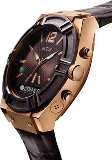 Guess Connect Hybrid Stainless Steel Smartwatch (Rose Gold) – widok 3