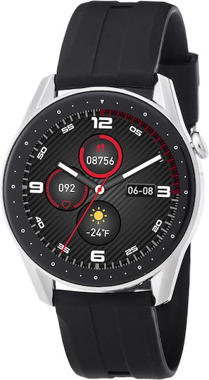 3Guys 3GW4651 45mm Smartwatch with Heart Rate Monitor (Silver)