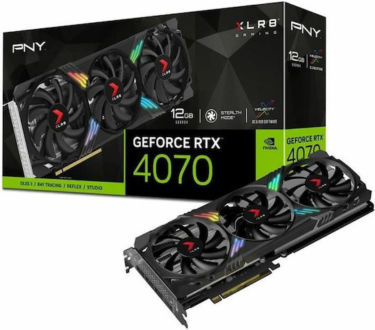 PNY GeForce RTX 4070 12GB GDDR6X Gaming Verto Epic-X RGB Graphics Card view 4