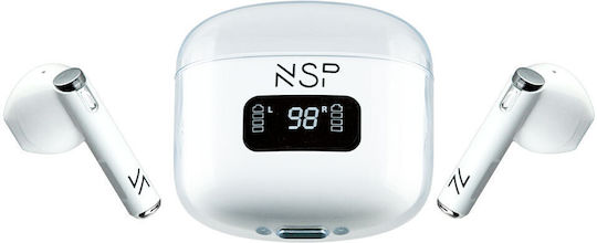 NSP BN550 Earbud Bluetooth Handsfree Earphones with Sweat Resistance and Charging Case White Ansicht 4