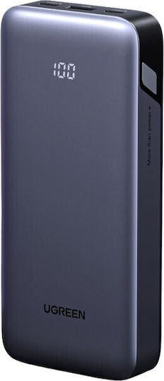 Ugreen PB532/55989B Power Bank 20000mAh 30W with USB-A Port and 2 USB-C Ports Power Delivery Gray view 3
