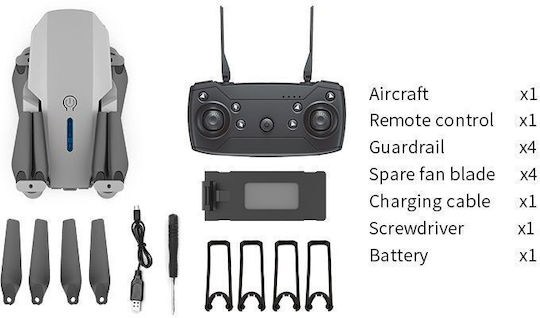 Duqi E88 Pro Drone with 2K Camera and Controller Grey view 3
