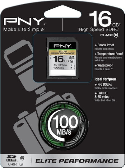 PNY Elite Performance SDHC 16GB Class 10 U1 UHS-I view 2