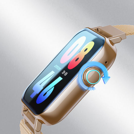 Joyroom JR-FT5 Smartwatch with Heart Rate Monitor (Gold) view 5