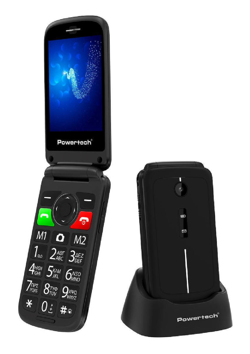 Powertech Sentry Dual SIM Mobile with Large Buttons Black view 1