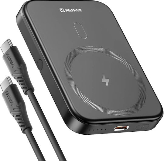 Swissten MagSafe Power Bank 5000mAh 20W Power Delivery Black vue 5