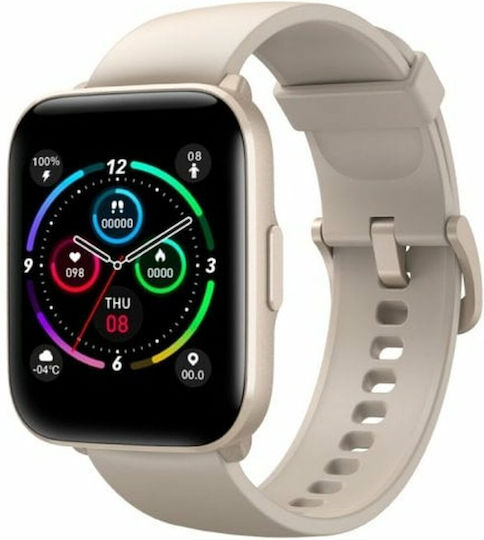Mibro C2 Waterproof Smartwatch with Heart Rate Monitor (White)