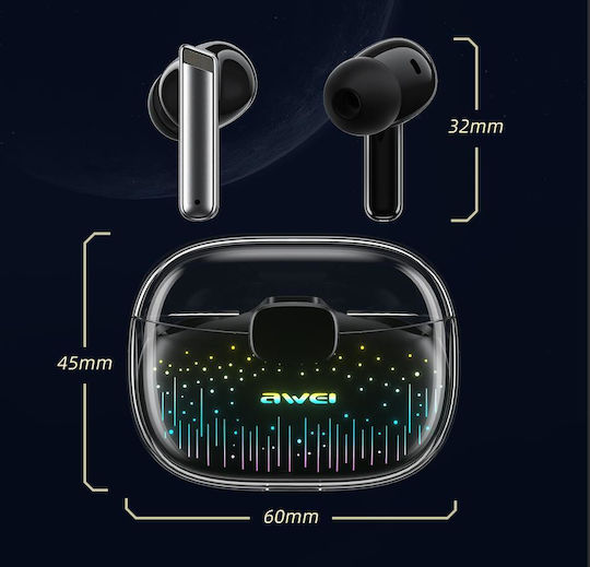 Awei T52 Pro In-ear Bluetooth Handsfree Earphones with Sweat Resistance and Charging Case Black vue 4