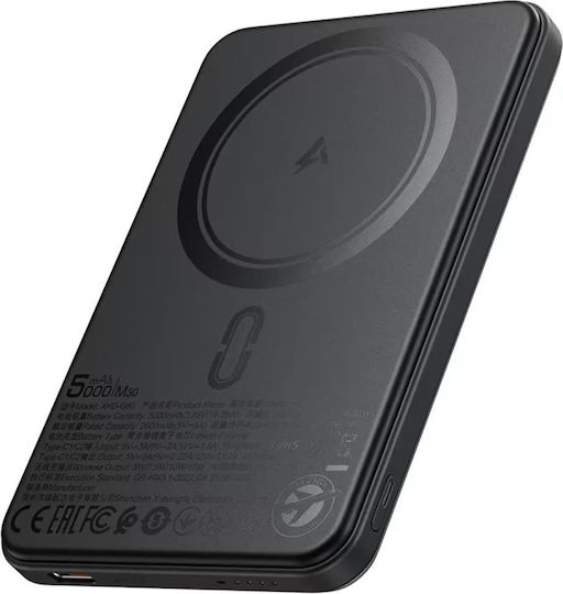 Acefast M30 MagSafe Power Bank 5000mAh 20W with 2 USB-C Power Delivery Ports Black view 6