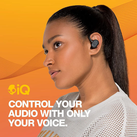 Skullcandy Push Active In-ear Bluetooth Handsfree Earphones with Sweat Resistance and Charging Case Black / Orange view 8