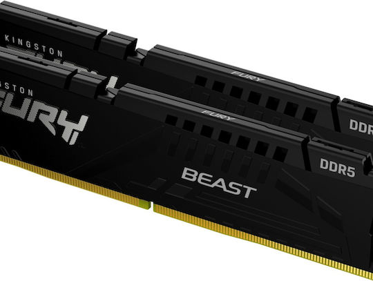 Kingston Fury Beast DDR5 64GB RAM with 2x32GB Modules and Speed 6400 for Desktop KF564C32BBEK2-64 vue 3