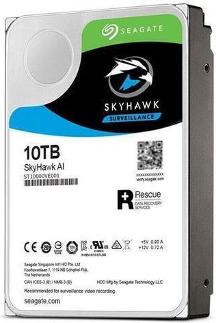 Seagate SkyHawk AI Surveillance 10TB HDD Hard Drive 3.5" SATA III 7200rpm with 256MB Cache for Recorder / NAS / Server ST10000VE001 view 8