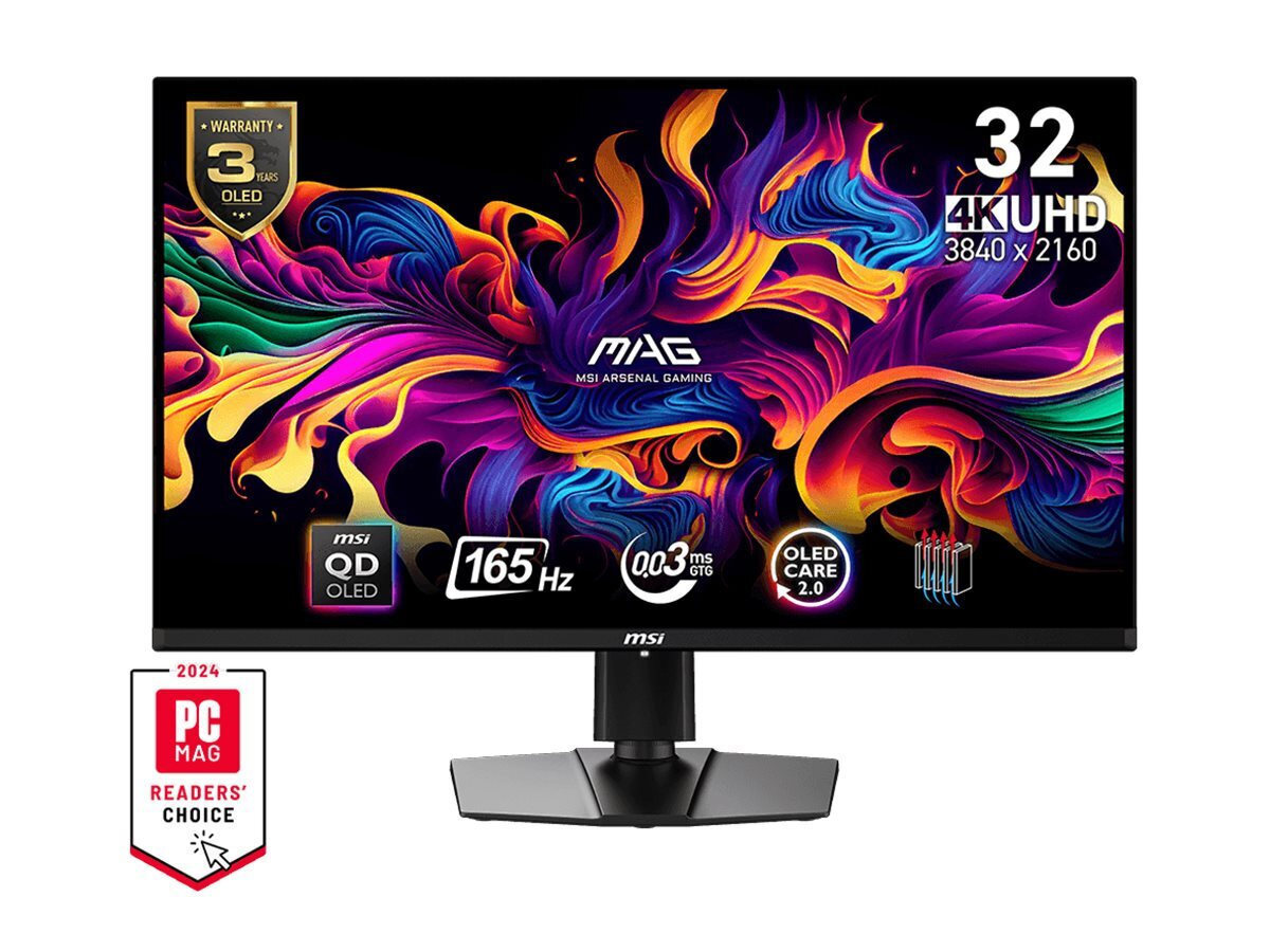 MSI MAG 321UPDE QD-OLED HDR Monitor 31.5" 4K 3840x2160 165Hz with Response Time 0.03ms GTG view 6