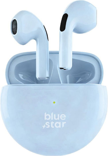 Blue Star TX3 Earbud Bluetooth Handsfree Headphones with Charging Case Blue