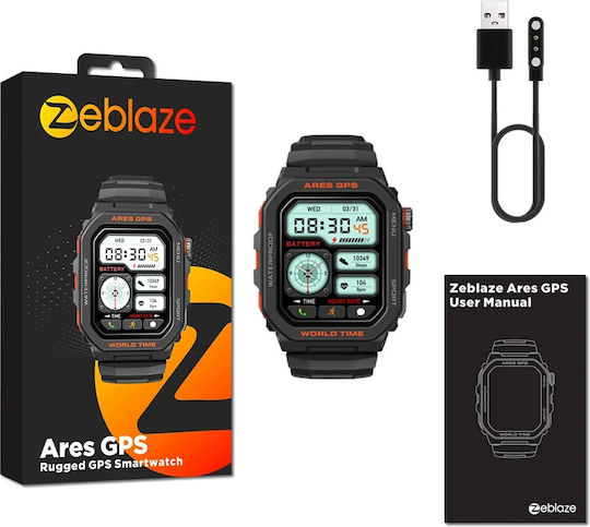 Zeblaze Ares GPS 47mm Smartwatch with Heart Rate Monitor (Black) view 9