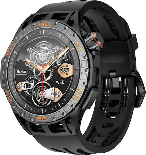 LinWear La102 Aluminium Smartwatch with Heart Rate Monitor (Black)
