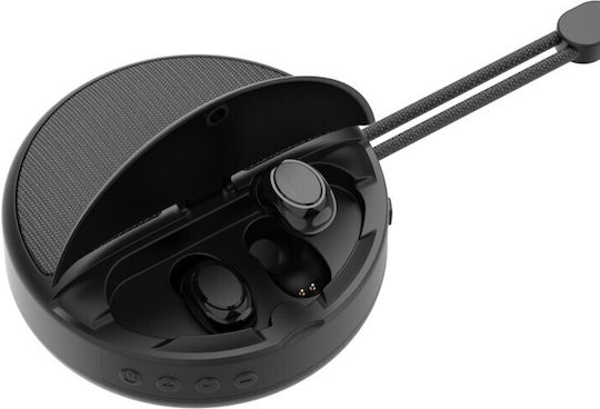Akai Proffesional BTE-J500BT In-ear Bluetooth Handsfree Earphones with Charging Case Black view 2