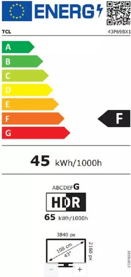 TCL Smart Television 43" 4K UHD LED 43P69B HDR (2024) view 7