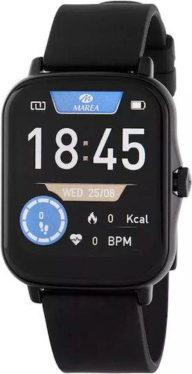Marea B57010 Smartwatch with Heart Rate Monitor (Black) view 1