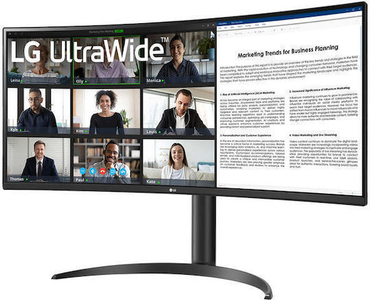 LG 34WR55QK-B Ultrawide VA HDR Curved Monitor 34" QHD 3440x1440 with Response Time 5ms GTG vue 8