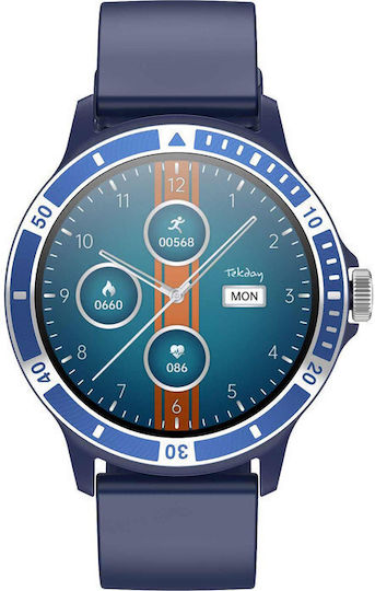 Tekday 656529 42mm Smartwatch with Heart Rate Monitor (Blue)