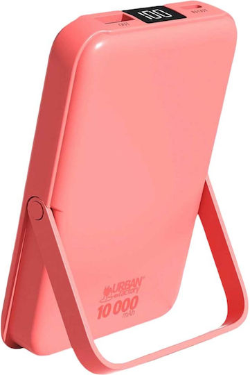 Urban Factory MagSafe Power Bank 10000mAh with USB-A Output Port and USB-C Output Port Pink view 3