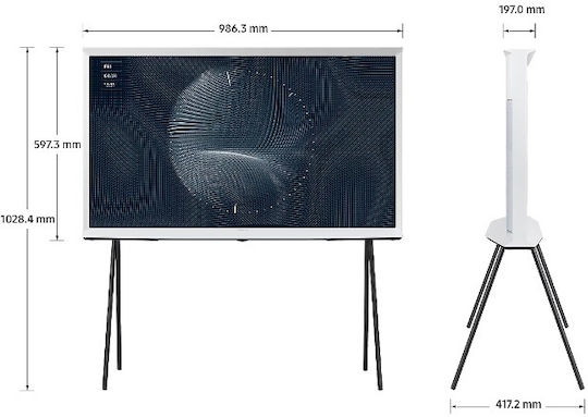 Samsung Smart Television 43" 4K UHD QLED The Serif HDR (2023) view 2