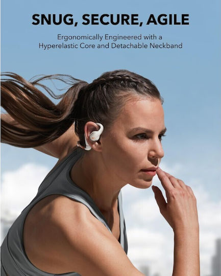 Soundcore by Anker AeroFit Pro Open Ear Bluetooth Handsfree Earphones with Sweat Resistance and Charging Case White vista 6