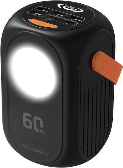 GoGEN Power Bank 60000mAh with 4 USB-A Ports and 2 USB-C Ports Black