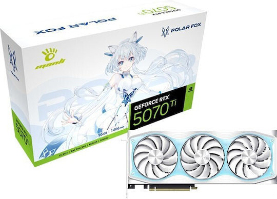 Manli GeForce RTX 5070 Ti 16GB GDDR7 Polar Fox Graphics Card view 1