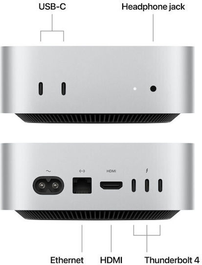 Apple Mac Mini (2024) (M4 10-core/16GB /10-Core GPU/256GB SSD/MacOS) view 2