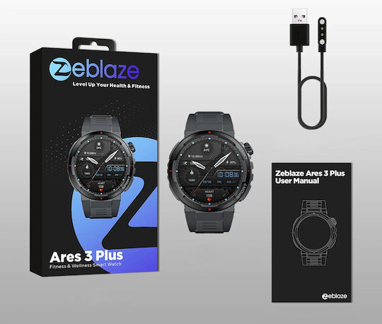 Zeblaze Ares 3 Plus Smartwatch with Heart Rate Monitor (Black) vue 7