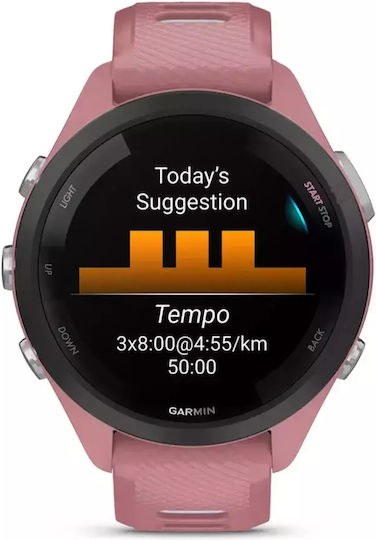 Garmin Forerunner 265s Waterproof Smartwatch with Heart Rate Monitor (Light Pink/Whitestone) view 2
