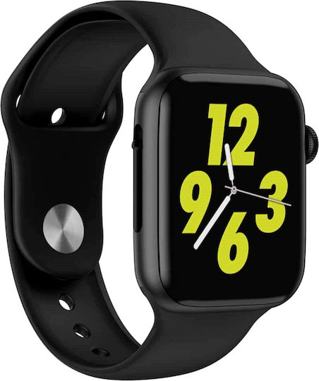 Smartwatch Wear Health Media 1.54 Inch Ips Display Heart Rate Ecg Step Counter Stopwatch Alarm Sleep Monitoring Sedentary Reminder Anti-lost Function Gps Assistance Black Silicone Strap view 1
