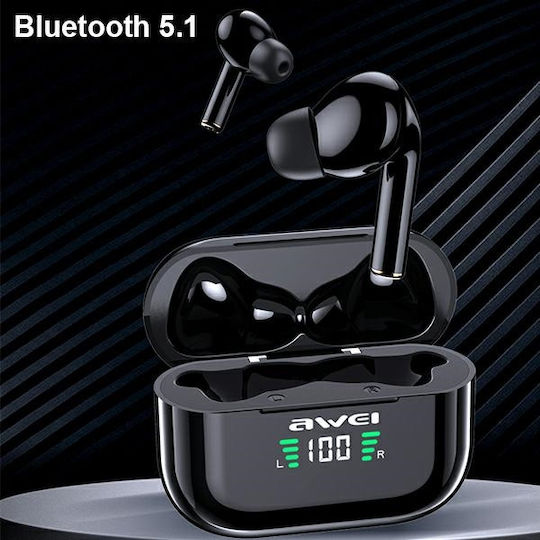 Awei T29P In-ear Bluetooth Handsfree Earphones with Sweat Resistance and Charging Case Black Ansicht 5