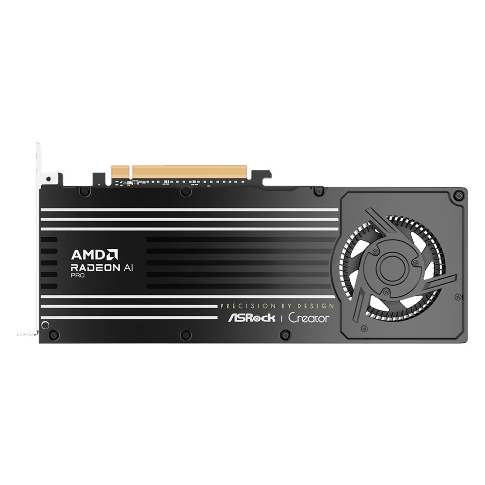ASRock Radeon AI Pro R9700 32GB GDDR6 Creator Graphics Card view 3