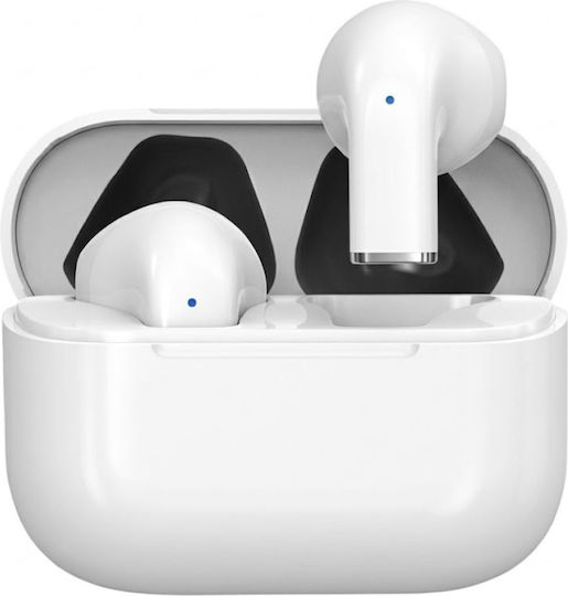 Pavareal V35 Earbud Bluetooth Handsfree Headphones with Charging Case White