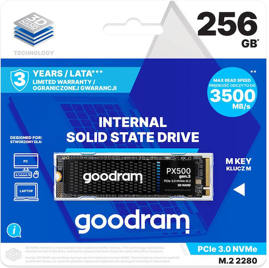 GoodRAM PX500-G3 SSD 256GB M.2 Type with PCI Express 3.0 Connection PX500-G3 vista 4