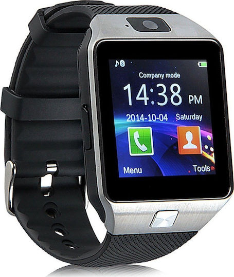 DZ09 43mm Smartwatch with SIM (Silver) view 4