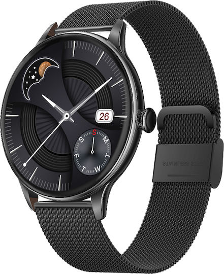 Vogue Callisto Smartwatch with Heart Rate Monitor (Black) vue 2